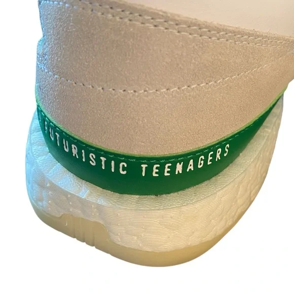 Adidas x Human Made Forum Boost Green Suede & White Low Top Sneakers - New - 10 - Picture 8 of 16
